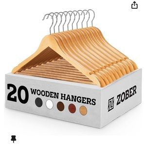 Set of 20 Wooden Hangers